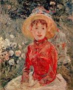Berthe Morisot Le corsage rouge painting